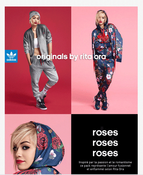 Gender Specific dynamic email image catering to the female audience from Adidas