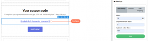 Configure dynamic coupons