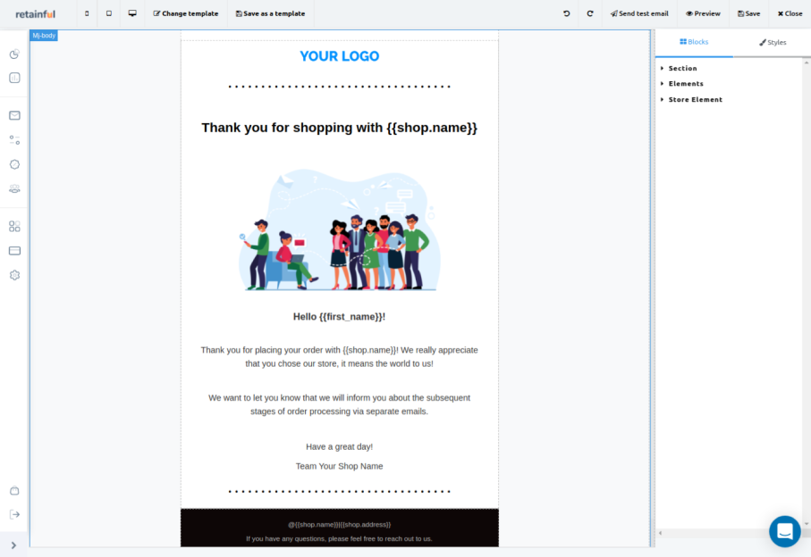 Email template