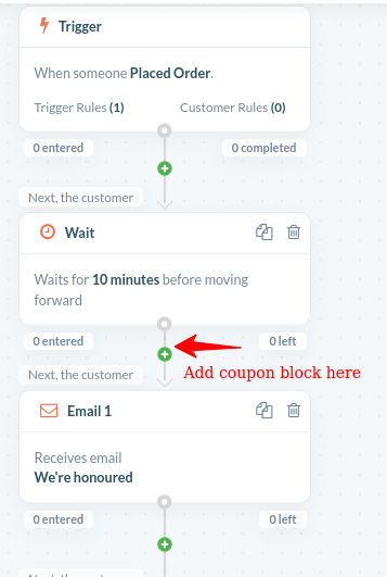 add a coupon block