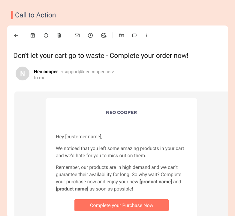 Call to action