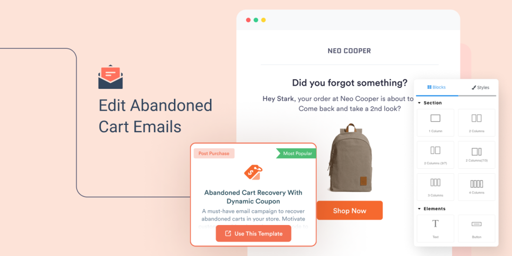 Edit Abandoned cart email