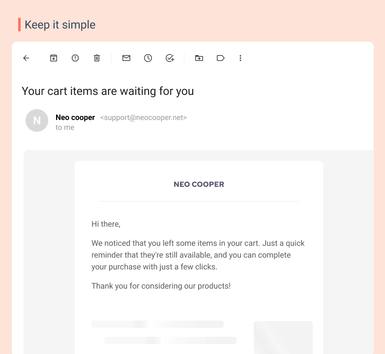 Keep it simple