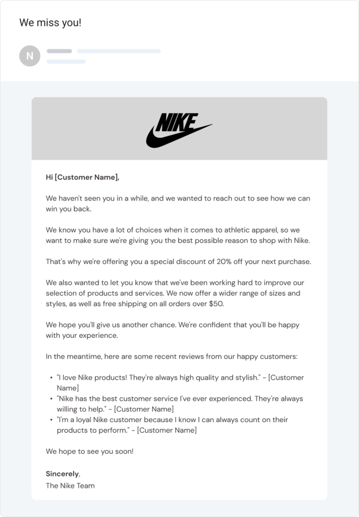 Nike social proof