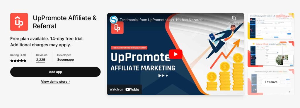 UpPromote Affiliate & Marketing Shopify app