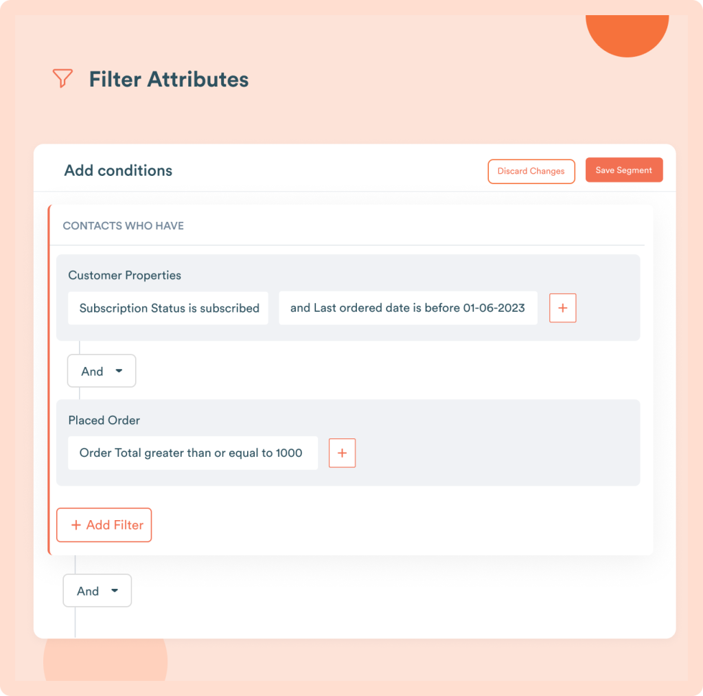 Filter attributes