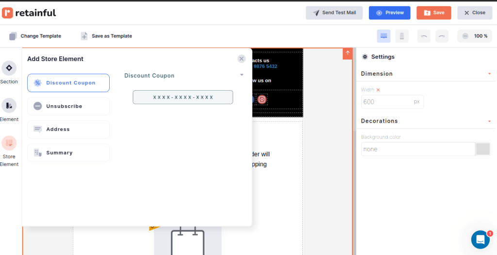 Including dynamic coupon in WooCommerce email template