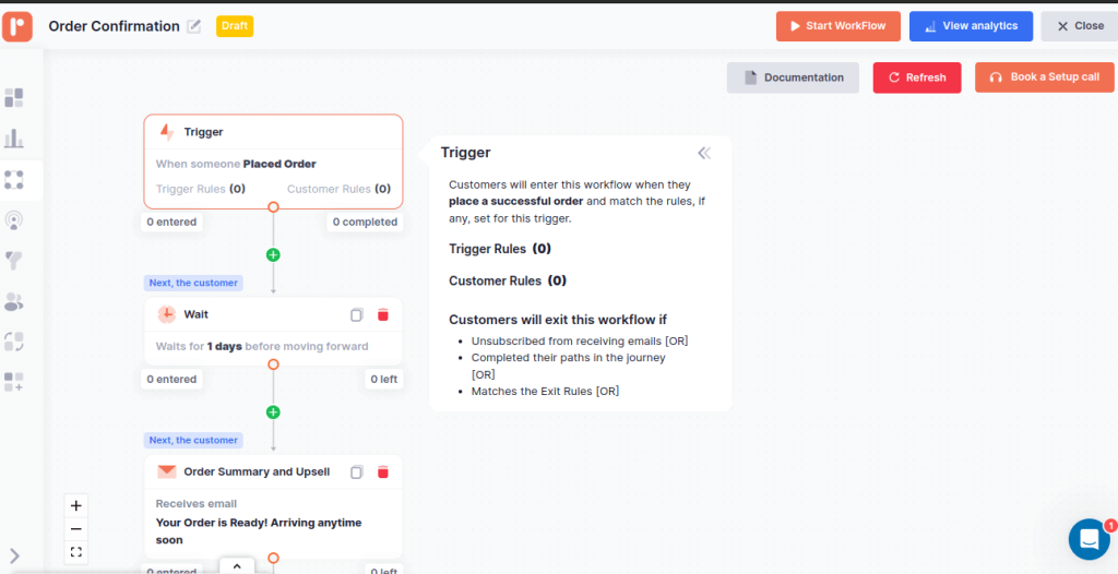 WooCommerce Order confirmation email workflow in Retainful