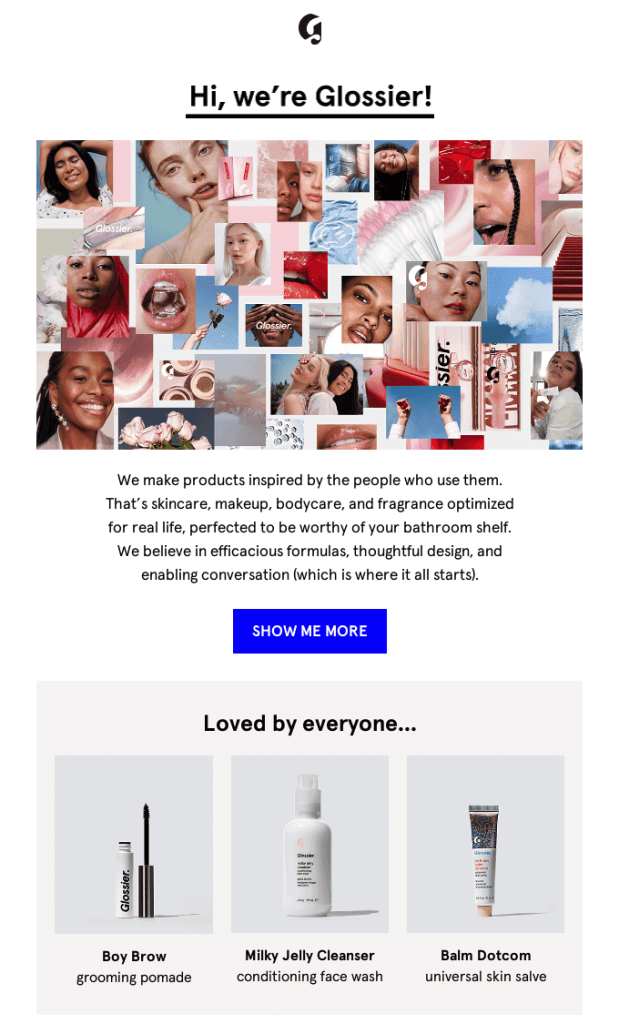 Product recommendation WooCommerce welcome email example