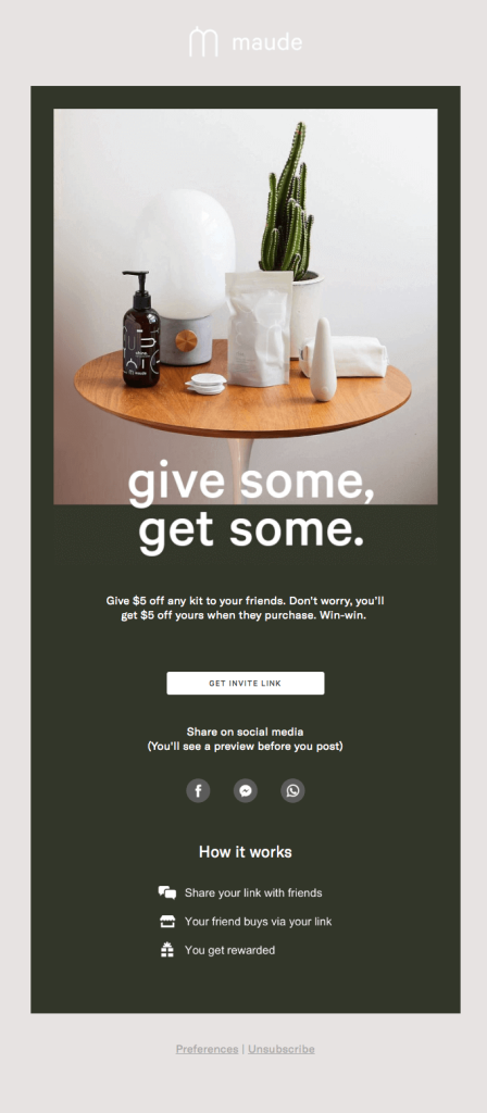 Referral email template
