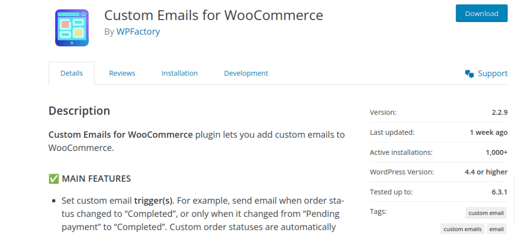 WooCommerce custom emails