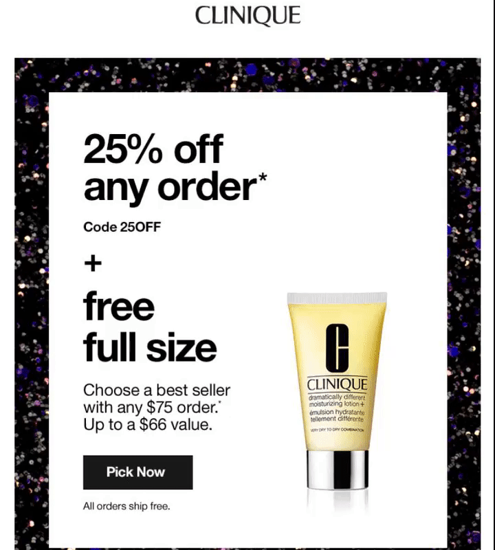 Black Friday email example with last-chance reminder
