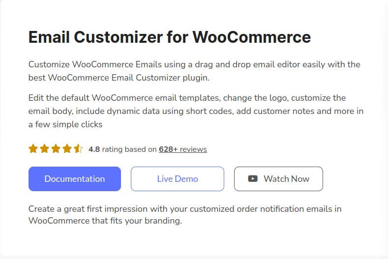 Email customizer plugin for WooCommerce