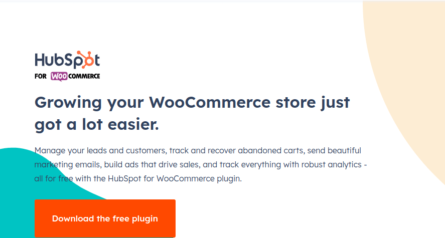 Hubspot for WooCommerce plugin