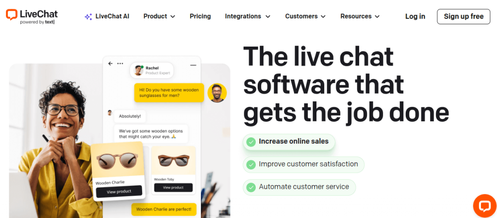 LiveChat Best BFCM WooCommerce plugin for automating customer service chats
