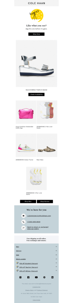 Urgency creating abandoned cart email template