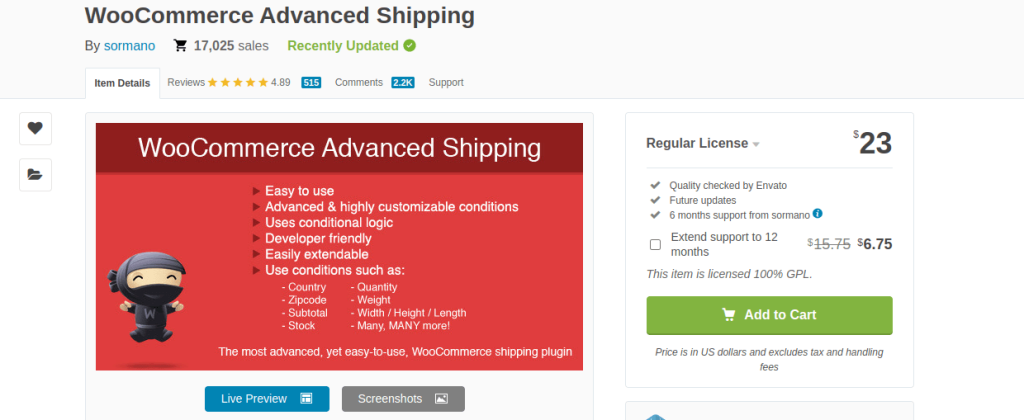 WooCommerce Advanced Shipping - Best Black Friday WooCommerce plugin for reducing shipping costs.