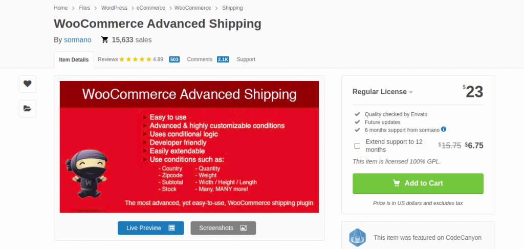 WooCommerce advanced shipping plugin