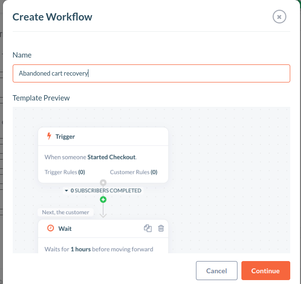 Workflow setup