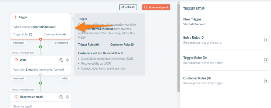 Configuring the abandoned cart recovery workflow