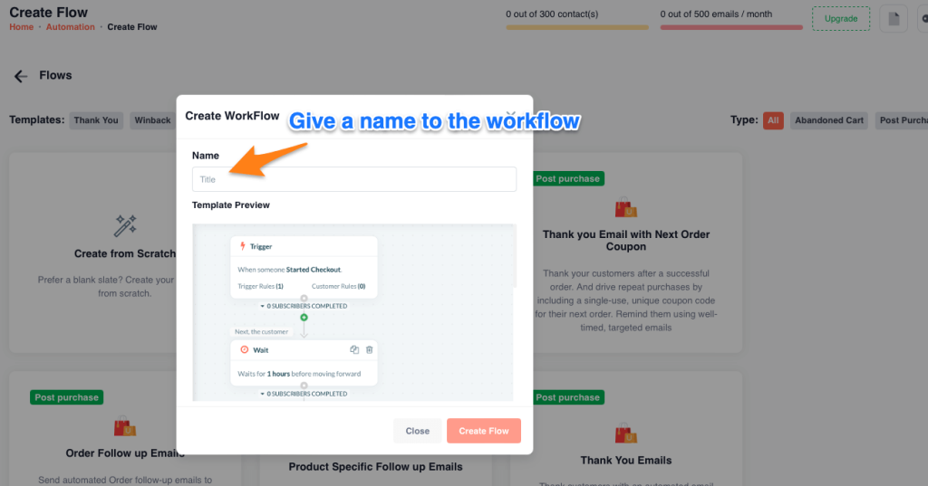 Naming the Shopify abandoned cart recovery workflow