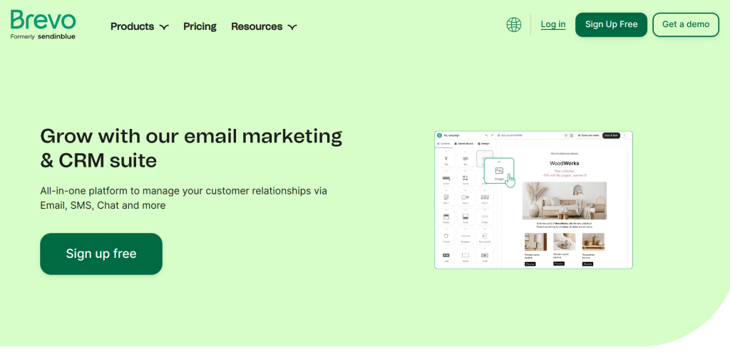 Brevo alternative to Mailchimp best for multi-channel marketing and sending newsletters