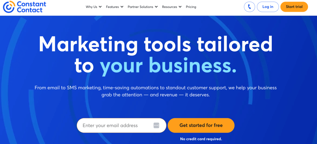 Constant Contact best Mailchimp Alternative for event tracking