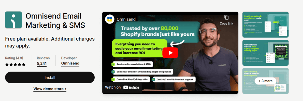Omnisend Shopify Abandoned cart  app