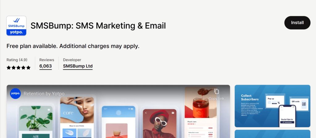 SMSBump Shopify abandoned cart app