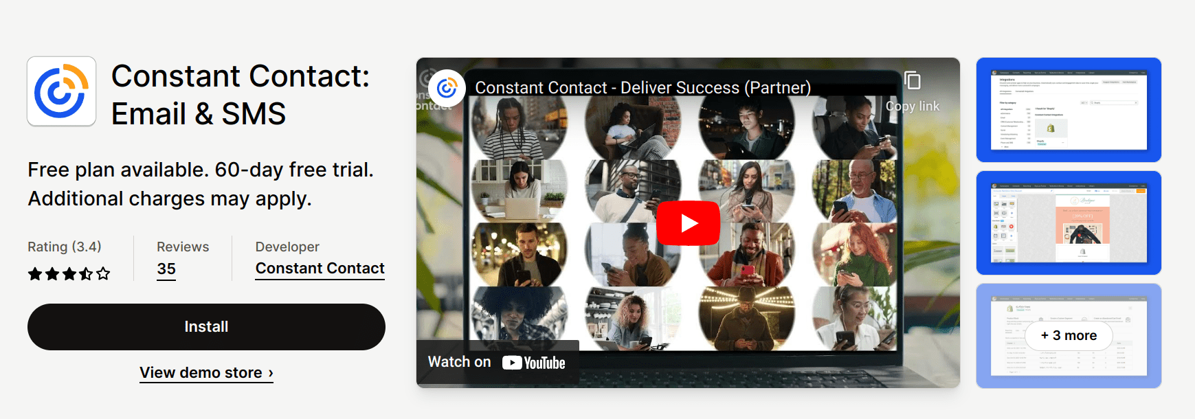 Constant contact Shopify email marketing app