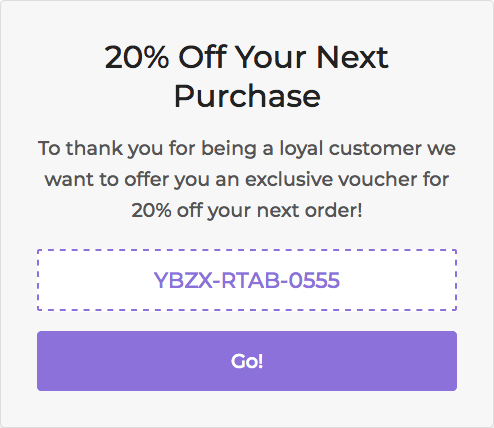 next order coupon email