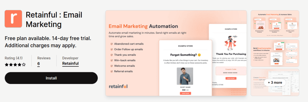 Retainful Shopify email marketing app