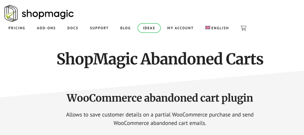 Shopmagic WooCommerce abandoned cart plugin