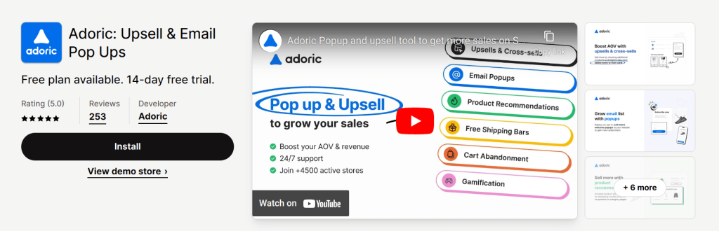 Adoric Shopify email marketing app