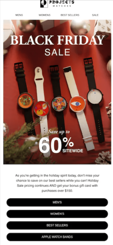 Seasonal email marketing template