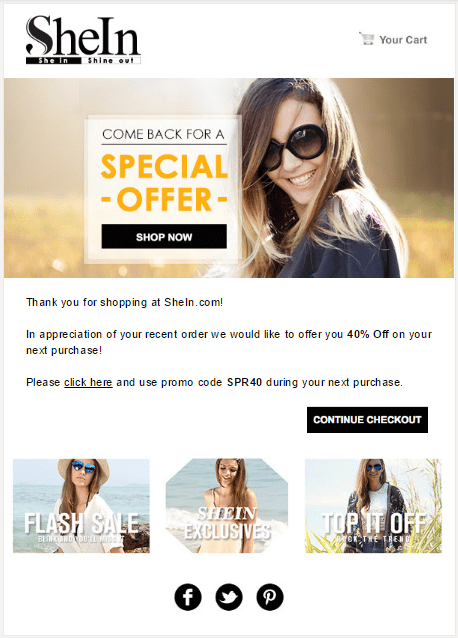 Attractive email template as a email marketing strategy