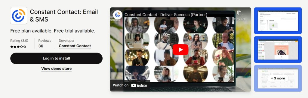 Constant Contact Shopify marketing automation app