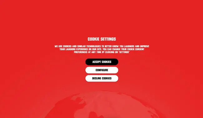 Full-screen popup example