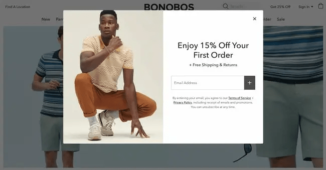 Welcome popup example