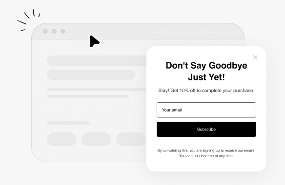 Exit-intent popup