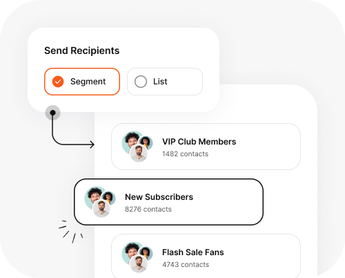 Choose the Segments as Recipients
