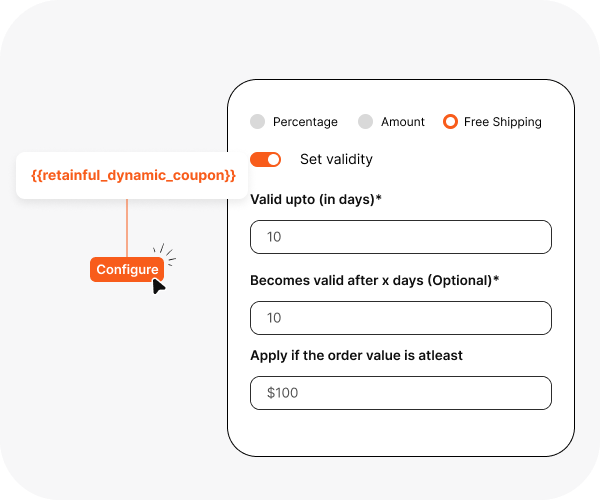 Customize the properties.