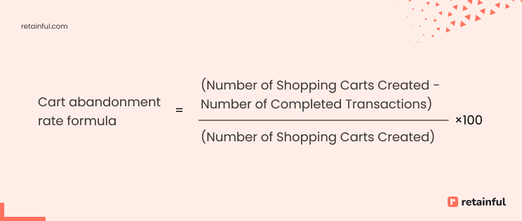 Image of cart abandonment rate formula