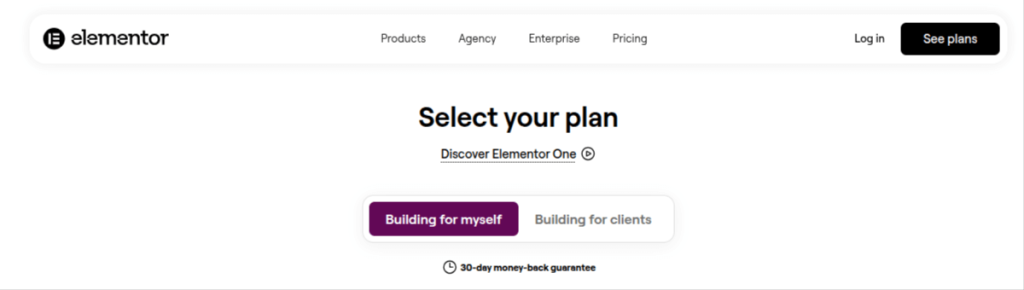 Elementor Pro landing page for popups