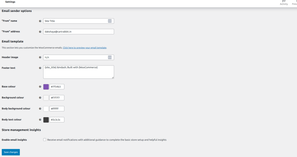 Global Settings in WooCommerce to customize order confirmation emails in WooCommerce