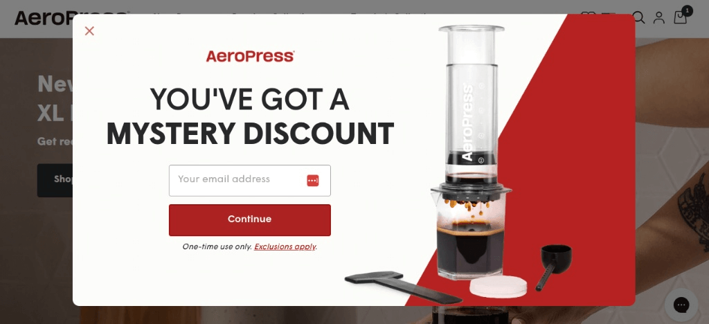 Two-step WordPress email signup popup showing the lead generation form after a user clicks the initial offer button.