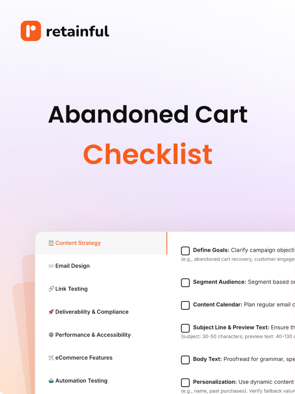 Abandoned Cart Checklist