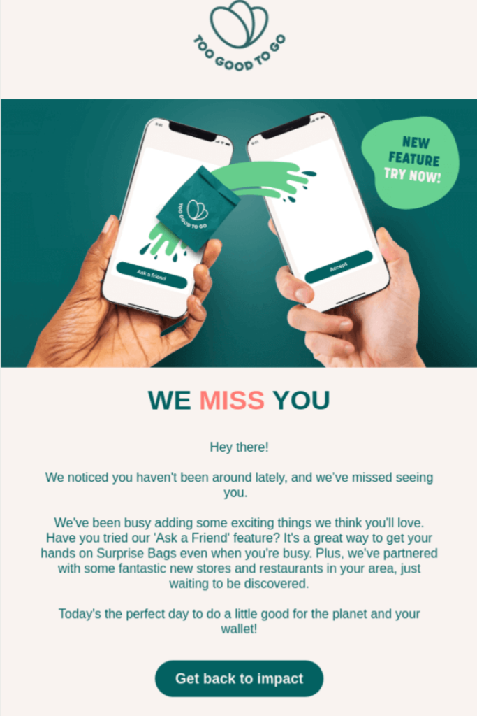 Best re-engagement email to reconnect with inactive customers