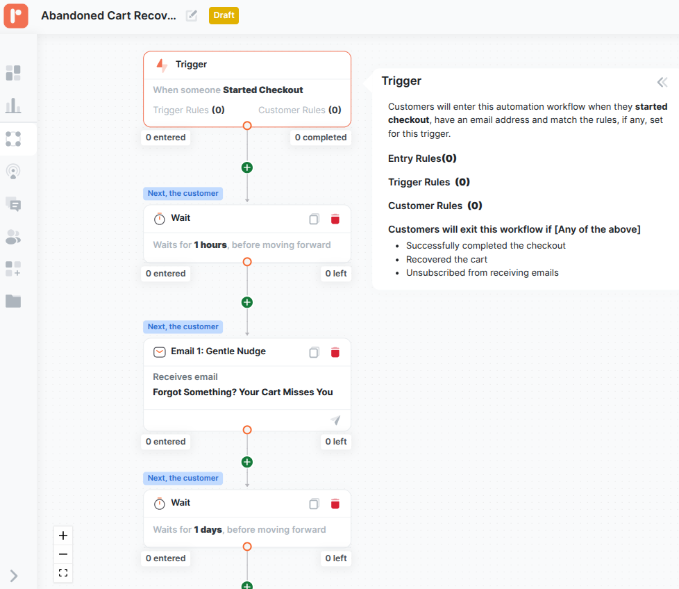Setting up email trigger rules in Retainful