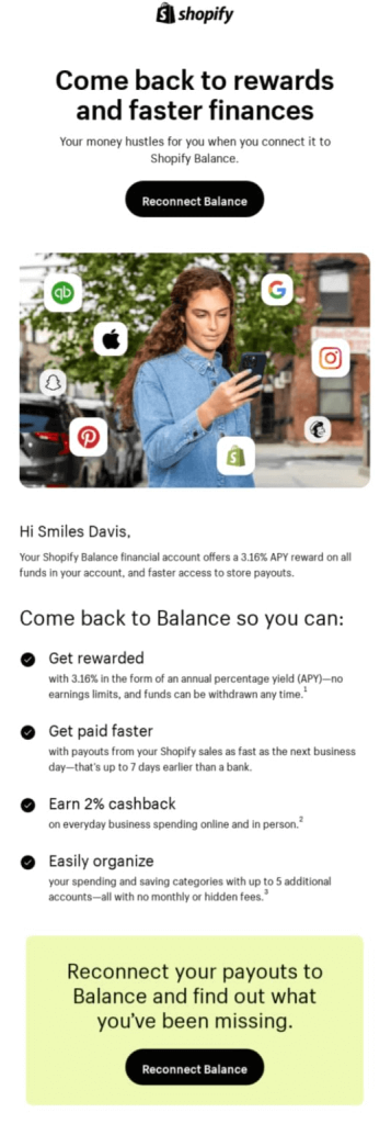 Trigger email campaign example for re-engagement